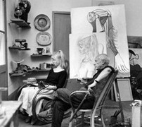 Picasso and Sylvette David, 1954