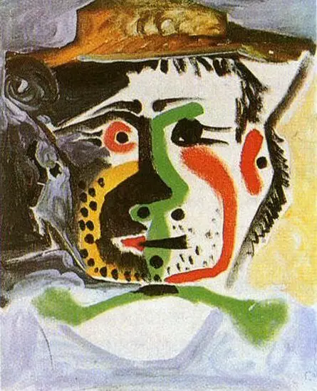 Pablo Picasso. Head man with a hat, 1972