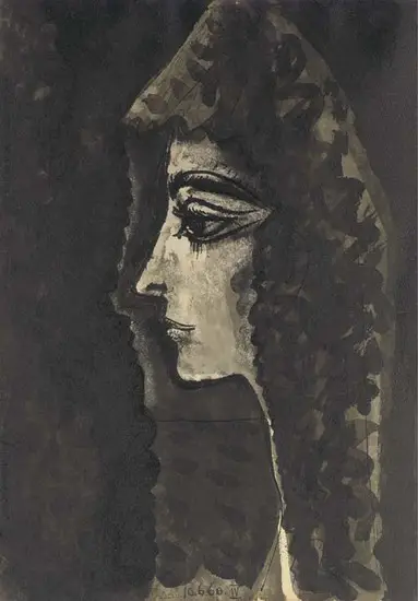 Pablo Picasso. Spanish IV profile, 1960