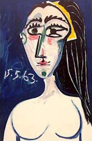 Pablo Picasso. Naked woman Bust, 1963