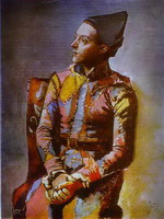 Pablo Picasso. The Seated Harlequin, 1923