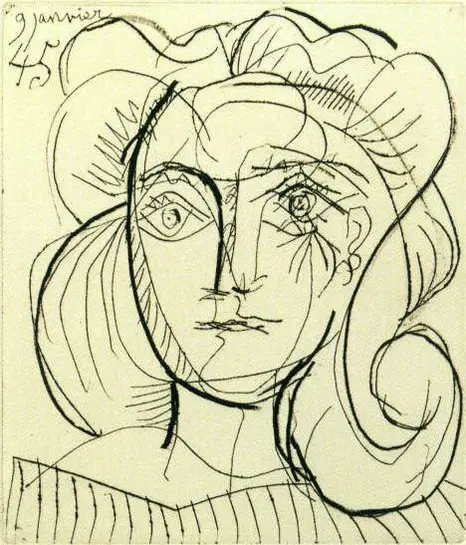 Pablo Picasso. Head of a Woman (Françoise Gilot), 1945