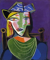 Portrait of woman with a beret