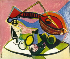 Pablo Picasso. Still life has l`instrument music, 1938