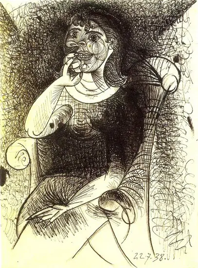 Pablo Picasso. Woman in an armchair, 1938