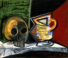 Pablo Picasso. Still Life with Skull and pot, 1943