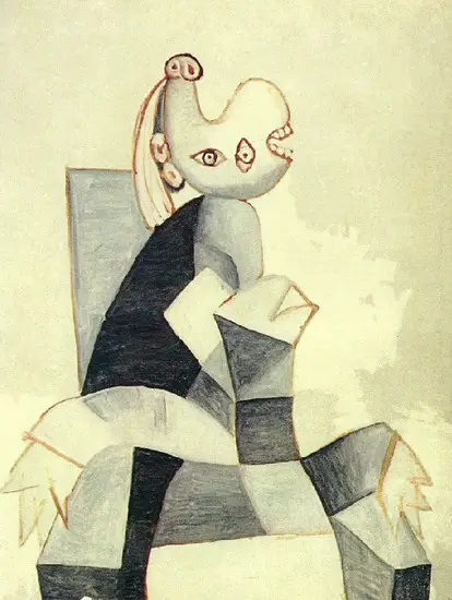Pablo Picasso. Woman sitting in a gray chair, 1939