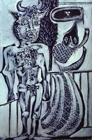 Pablo Picasso. Minotaur and His Wife, 1937