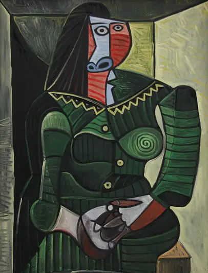 Pablo Picasso. Woman in Green, 1944