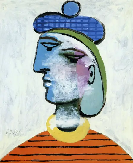 Pablo Picasso. Marie-herese with a blue beret [woman portrait], 1937