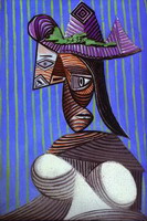 Pablo Picasso. Woman with a Stripped Hat, 1939