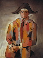Pablo Picasso. Arlequin, Les Mains Croisee, 1923