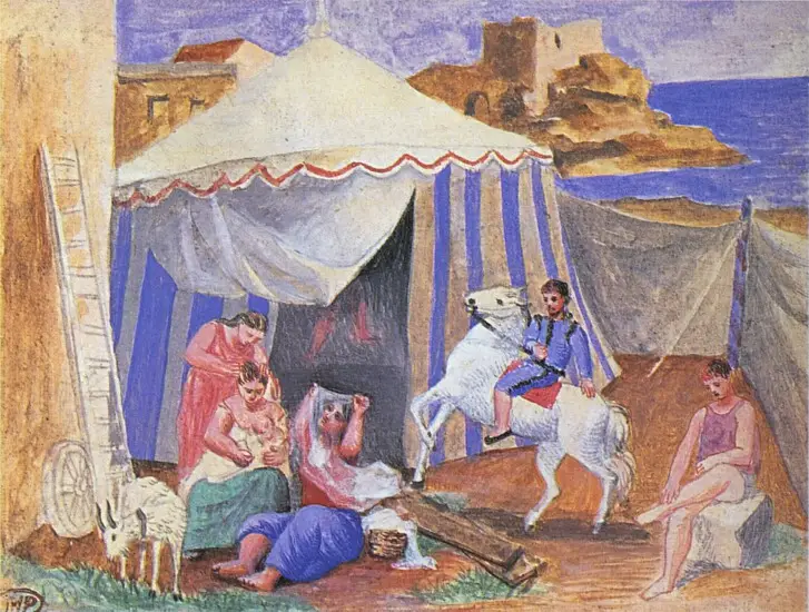Pablo Picasso. Traveling circus, 1922