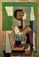 Composition with character [Woman with arms crossed]