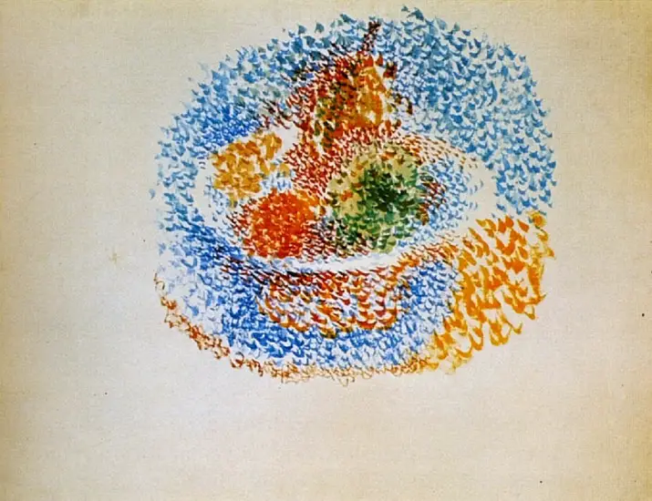 Pablo Picasso. Compotier avec fruits, 1917
