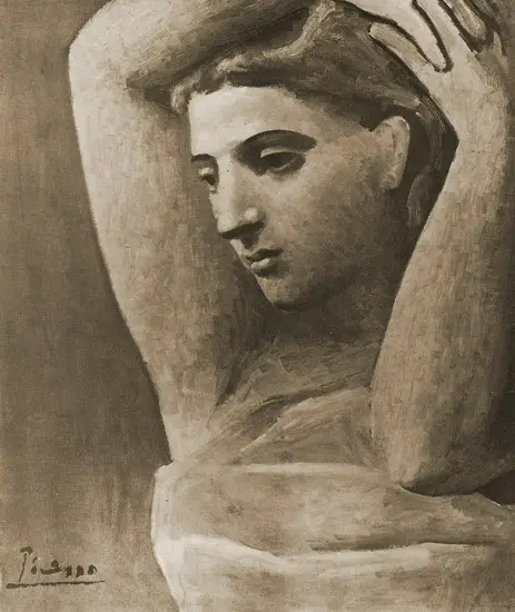 Pablo Picasso. Bust of a woman's arm leves, 1922