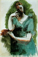 Woman standing leaning (Olga)