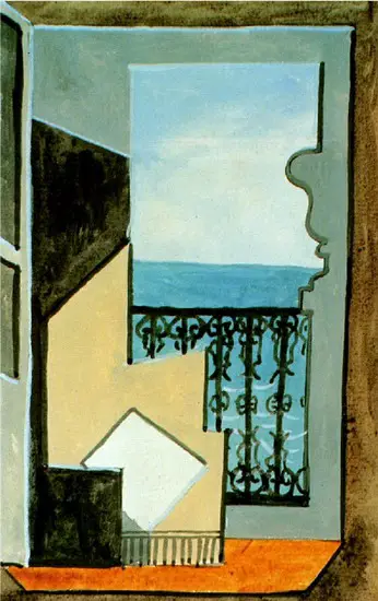 Pablo Picasso. Balcony with sea view, 1919