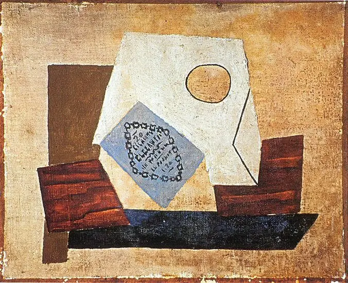 Pablo Picasso. Still Life with pack of cigarettes, 1921