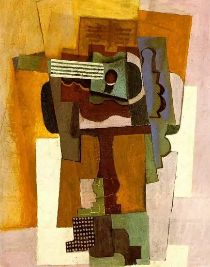 Pablo Picasso. Guitar on a pedestal, 1922