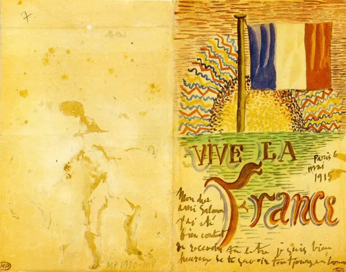 Pablo Picasso. Vive La France, 1914