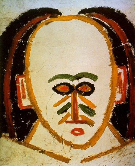Pablo Picasso. Man head, 1907