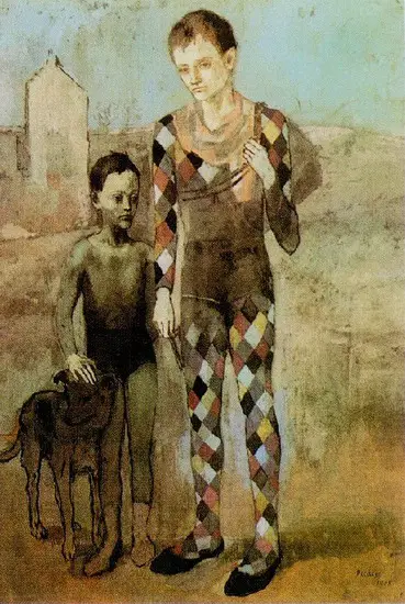 Pablo Picasso. Two acrobats with a dog, 1905