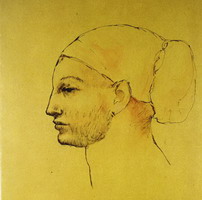 Woman's head in a bun - Profile