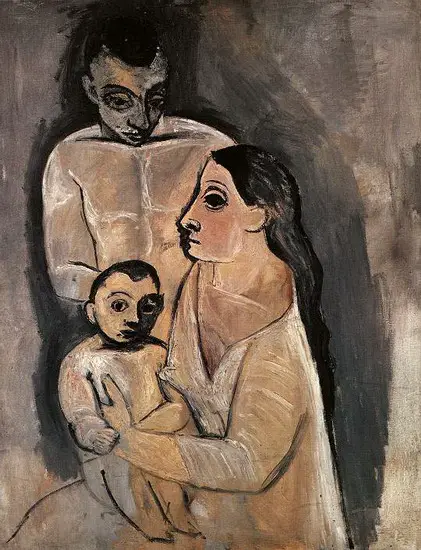 Pablo Picasso. Man, woman and child, 1906