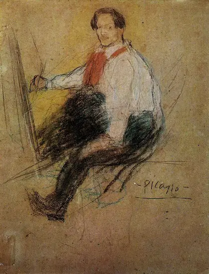 picasso self portrait 1901. Above: Self-Portrait, 1896
