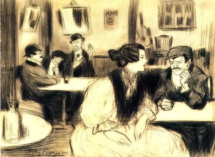 Pablo Picasso. at cafe, 1901