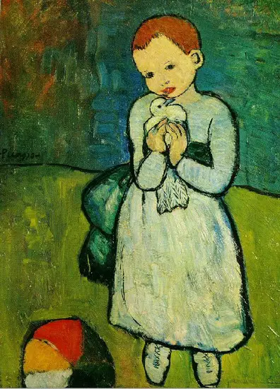 Pablo Picasso. Child with a Dove (the lad pigeon), 1901