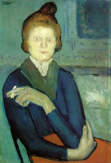 Pablo Picasso. Woman with cigarette, 1901