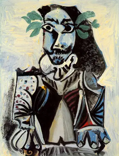 Pablo Picasso. Bust of man laurel, 1969