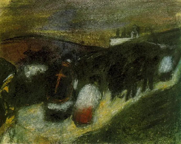 Pablo Picasso. rural burial, 1900