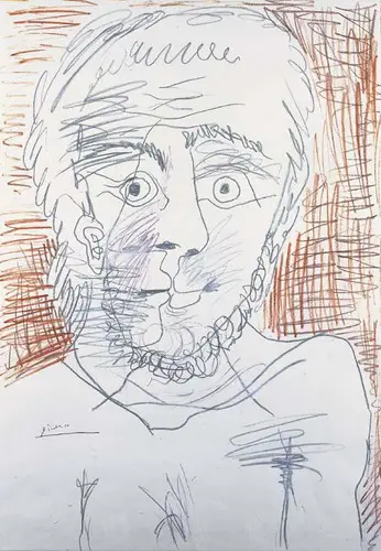 Pablo Picasso. Man head, 1972