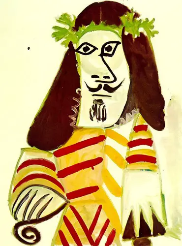 Pablo Picasso. Man with head laurel, 1969