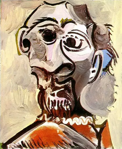 Pablo Picasso. Man head 3, 1969
