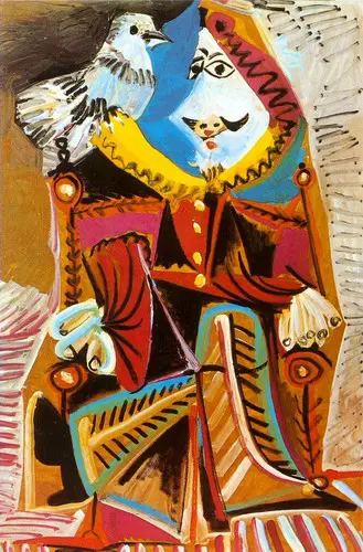 Pablo Picasso. Musketeer with Dove, 1969