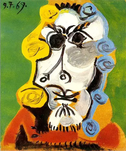 Pablo Picasso. Man Head 2, 1969