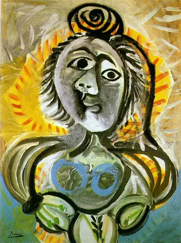 Pablo Picasso. Woman in wheelchair, 1970