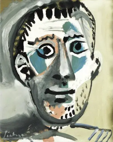 Pablo Picasso. Man head, 1965