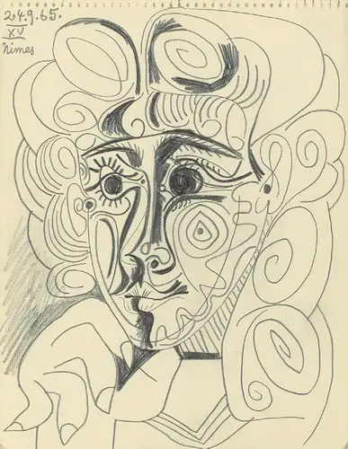 Pablo Picasso. Head of a Woman, 1965