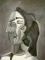 Pablo Picasso. Head of a Woman (Jacqueline), 1962
