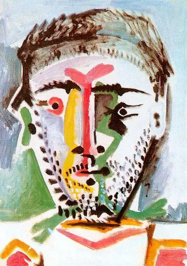 Pablo Picasso. Man head 5, 1964