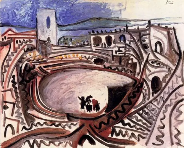 Pablo Picasso. Arles - the arenas before the RhУne, 1960