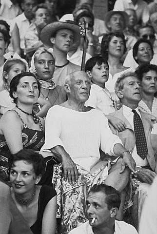 with Jacqueline Roque, Jean Cocteau, Paloma, Maya and Claude