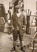 Pablo in his studio, 1916