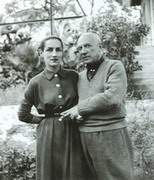 with Françoise Gilot, 1950