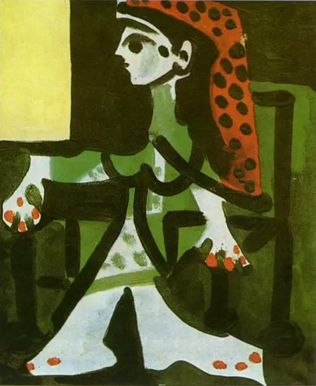 Pablo Picasso. Portrait of Jacqueline IV profile, 1959